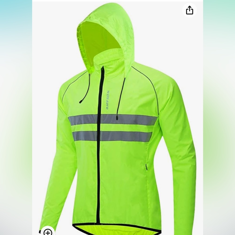 NEW Unisex Hooded Workout/ Running /walking Jacket -Green - Picture 1 of 7